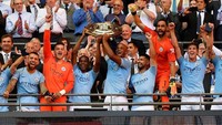 City pun berpesta. City tampil secara meyakinkan untuk mengalahkan Chelsea dengan menguasai 53% ball possession dan menciptakan 18 percobaan yang 9 di antaranya mengarah ke gawang. (Foto: Toby Melville/Reuters)