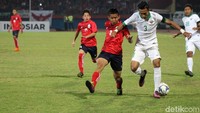 Indonesia berhadapan dengan Kamboja di Stadion Gelora Delta, Sidoarjo, Senin (6/8/2018). Ini adalah laga kelima Indonesia di Piala AFF U-16 2018. Foto: Suparno/detikSport