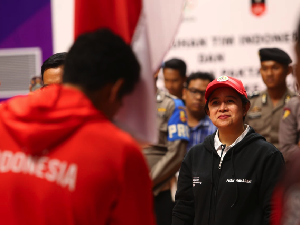 Menko Puan Minta Atlet Berjuang Sekuat Tenaga untuk Asian Games