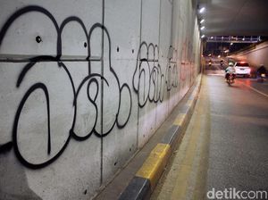 Terlalu! Baru Dipercantik, Underpas Trunojoyo Dicoret-coret