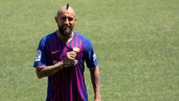 Arturo Vidal, tampil luar biasa bersama Bayern Munich dan Timnas Chile sebelum diangkut Barcelona musim panas kemarin. Dia pun masuk kandidat pengisi tim terbaik FIFA 2018. Penilaian itu diberikan untuk performa pada periode 3 Juli 2017-15 Juli 2018 (Albert Salame/Reuters)
