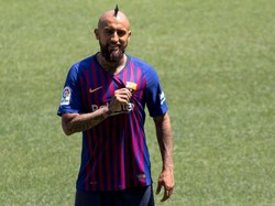 Arturo Vidal, tampil luar biasa bersama Bayern Munich dan Timnas Chile sebelum diangkut Barcelona musim panas kemarin. Dia pun masuk kandidat pengisi tim terbaik FIFA 2018. Penilaian itu diberikan untuk performa pada periode 3 Juli 2017-15 Juli 2018 (Albert Salame/Reuters)