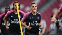 Marco Verratti, PSG ke Manchester City. Setelah gagal mendapatkan Jorginho, yang dibajak Chelsea, kini City santer dikabarkan membidik Verratti. Kans mendapatkannya hanyalah jika PSG butuh menyeimbangkan neraca keuangan dalam perspektif FFP. (Foto: Thananuwat Srirasant/Getty Images for ICC)