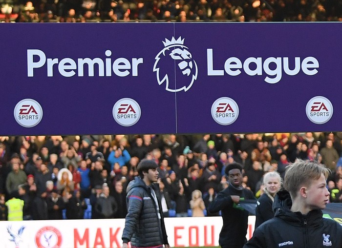 LONDON, ENGLAND - NOVEMBER 25:  The Premier League flag is changed as part of the Stonewall Rainbow laces campaign during the Premier League match between Crystal Palace and Stoke City at Selhurst Park on November 25, 2017 in London, England.  (Photo by Mike Hewitt/Getty Images)