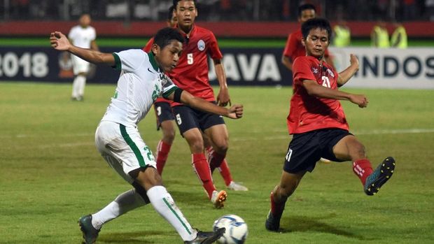 Timnas Indonesia U-16 menghancurkan Kamboja 4-0 di laga terakhir Grup A Piala AFF U-16. (