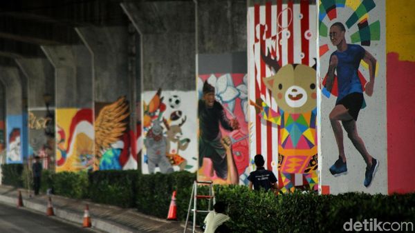Keren! Mural dari 200 Seniman Percantik Ibu Kota