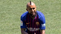 Vidal menjadi pemain baru keempat Barca setelah Arthur, Clement Lenglet, dan Malcom.  Foto: Albert Salame/Reuters