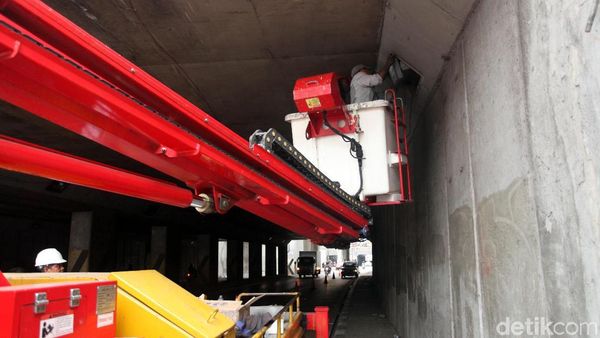 Jelang Asian Games Lampu Underpass Tanah Abang Diperbaiki