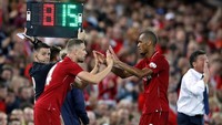 Pada babak kedua, Liverpool memainkan kapten tim Jordan Henderson. Ini adalah penampilan pertama Henderson di laga pramusim usai kembali dari masa liburan. Foto: Carl Recine/Action Images via Reuters
