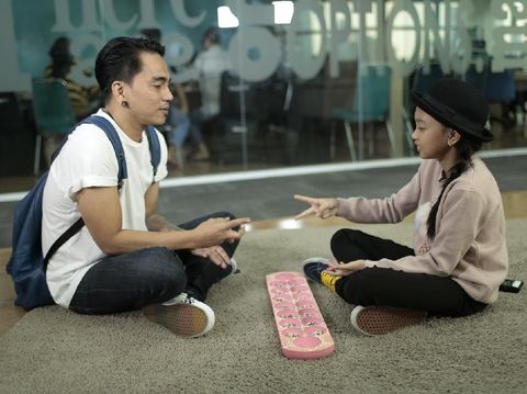 Enda 'Ungu' dan putri sulungnya, Zara Leola/ 