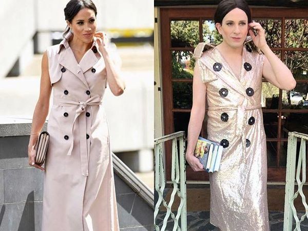 Kocak, Aksi Nyeleneh Pria Tiru Gaya Selebriti Pakai Barang Bekas