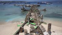 Kerusakan Akibat Gempa di Gili Trawangan