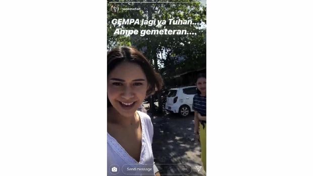 Nana Mirdad dalam unggahan Story di akun Instagram miliknya.