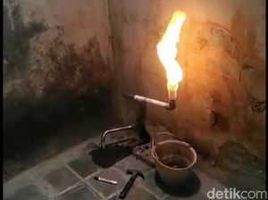 Air Belum Selesai Menyembur, Kini Muncul Semburan Gas di Ngawi Air Belum Selesai Menyembur, Kini Muncul Semburan Gas di Ngawi