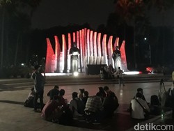 Relawan Projo Tinggalkan Tugu Proklamasi Usai Jokowi Umumkan Cawapres