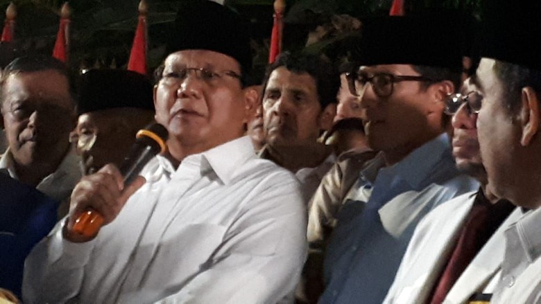 Prabowo: Sandiaga Bersedia Mundur dari Wagub DKI