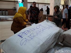 Pemkot Surabaya Kirim Kain Kafan ke Korban Gempa di Lombok