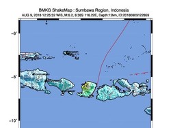 BNPB: Gempa 6,2 SR di NTB Susulan dari Gempa 7 SR
