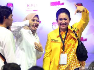 Akrabnya Titiek Soeharto dan Istri Sandiaga Uno di KPU