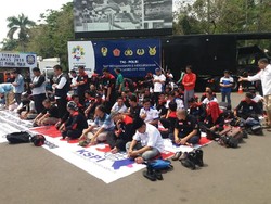 1 Kompi Polisi Amankan Massa Pendukung Prabowo di Silang Monas