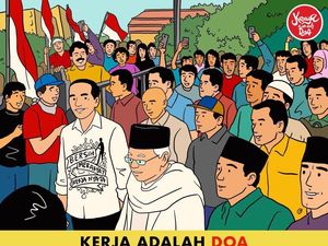 Momen Jokowi Datang ke KPU Bareng Maruf Amin Jadi Ilustrasi