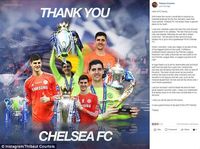 Diserang Fans Chelsea, Courtois Hapus Surat Perpisahan di Media Sosialnya