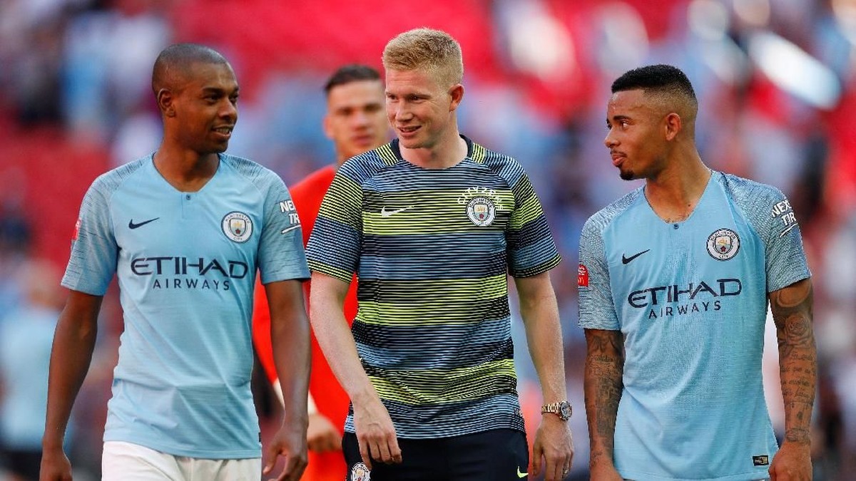 Gelandang Manchester City Kevin De Bruyne (tengah) siap tampil pada laga melawan Arsenal (Foto: John Sibley/Action Images via Reuters)