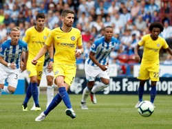 Jorginho langsung dipercaya sebagai eksekutor. Pemain yang baru didatangkan dari Napoli itu sukses menjalankan tugasnya untuk membawa Chelsea unggul 2-0. Foto: Carl Recine/Action Images via Reuters