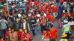 Suporter Timnas Indonesia Mulai Padati Stadion Patriot