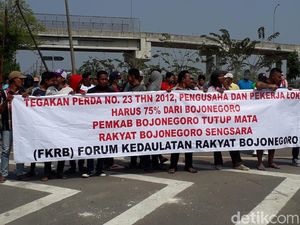 Warga Bojonegoro Demo Exxon, Tuntut CSR dan Perekrutan Tenaga Kerja