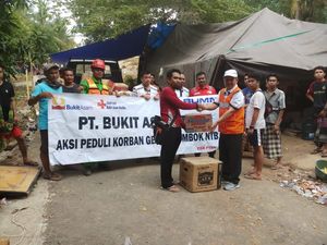 Bukit Asam Salurkan Sembako hingga Genset ke Korban Gempa Lombok
