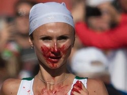 Walau Hidung Berdarah Pelari Putri Belarus Juarai Maraton Eropa