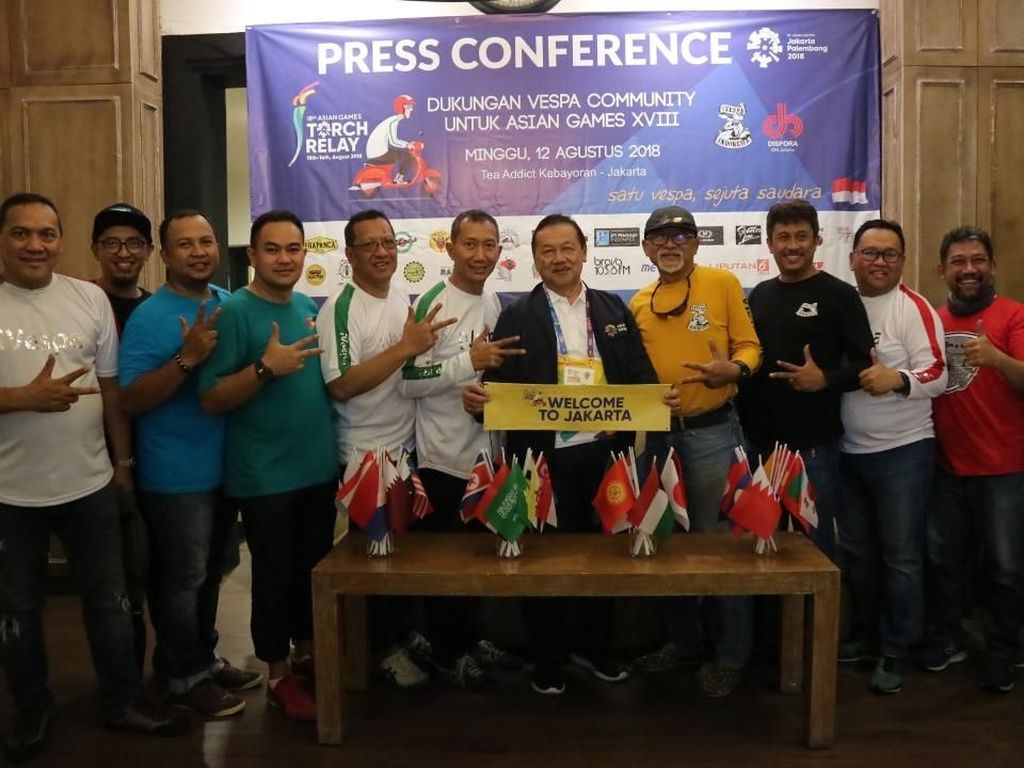 250 Vespa Matik Siap Kawal Kirab Obor Asian Games 2018 250 Vespa Matik Siap Kawal Kirab Obor Asian Games 2018