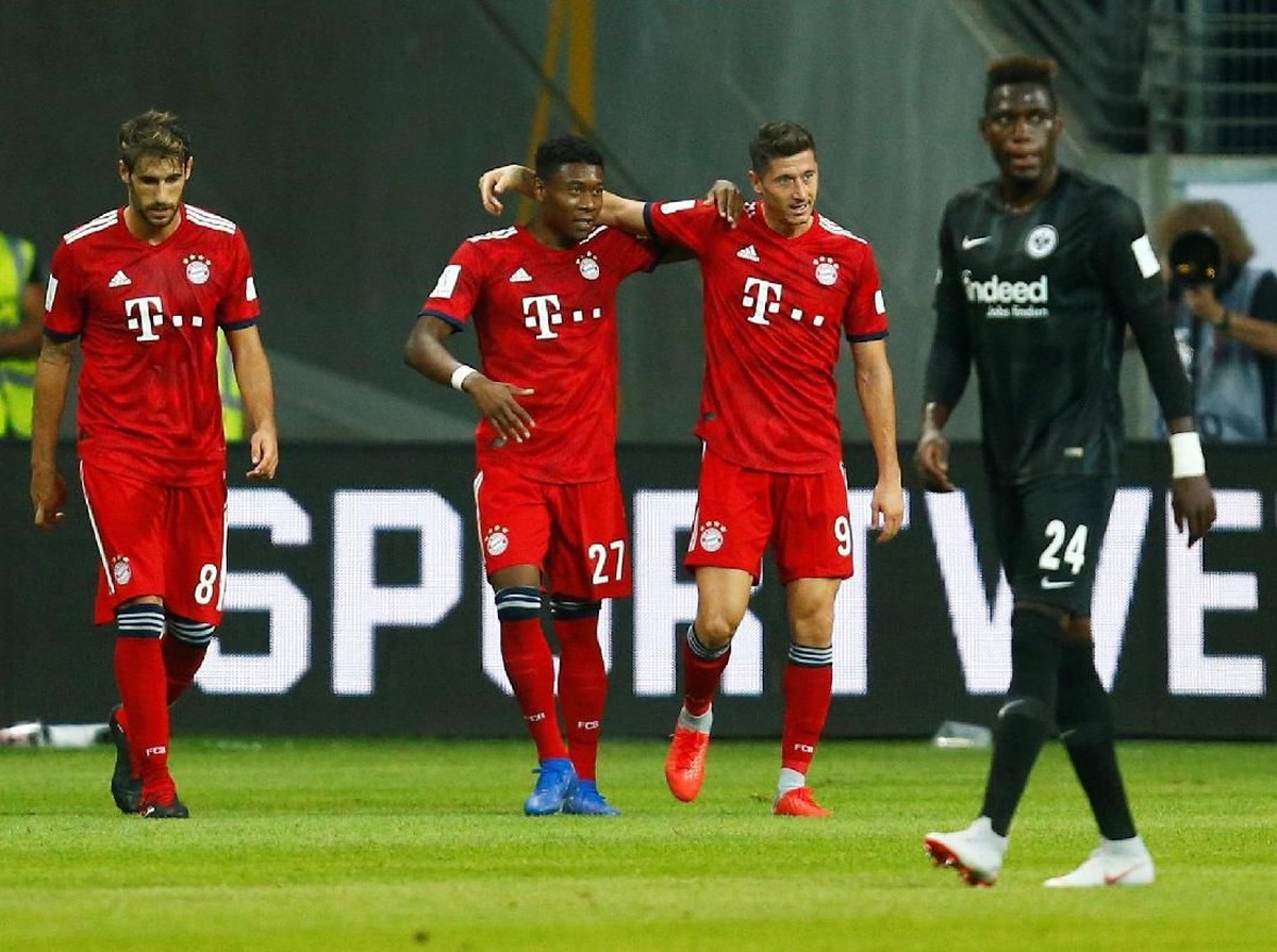 Pemain Bayern Munich, Robert Lewandowski, di Piala Super Jerman. (Foto: Ralph Orlowski/Reuters)