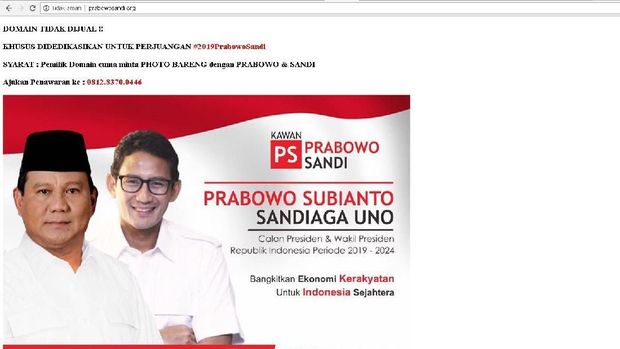 Pemilik Prabowosandi.org Lepas Domain Gratis Demi Foto Bareng