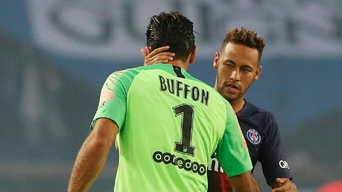 Neymar mencetak gol dan Gianluigi Buffon clean sheet saat PSG menang 3-0 atas Caen di pekan pembuka Ligue 1 2018/2019. (Foto: Regis Duvignau/Reuters)