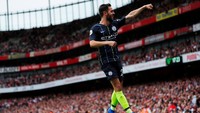 City terus mendominasi Arsenal. Di babak kedua, Bernardo Silva memperbesar keunggulan tim tamu sekaligus menentukan kemenangan lewat golnya di menit ke-64. Foto: Eddie Keogh/Reuters