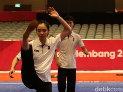 Atlet Wushu dan Angkat Besi Berlatih Saat JIEXPO Kemayoran Bersolek