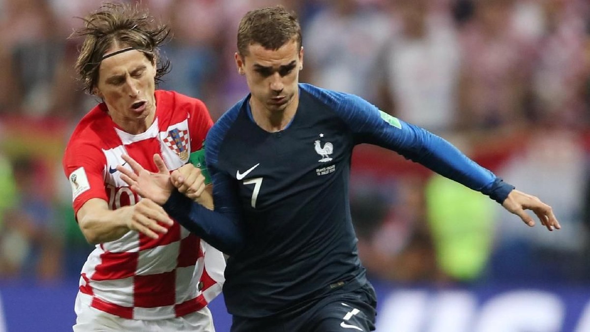 Luka Modric saat menghadapi timnas Prancis di final Piala Dunia 2018 (Carl Recine/Reuters)