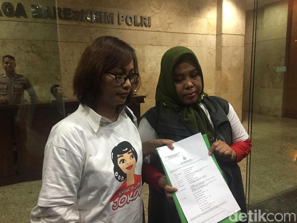 Relawan Emak Militan Jokowi Laporkan Mardani-Neno ke Bareskrim Relawan Emak Militan Jokowi Laporkan Mardani-Neno ke Bareskrim
