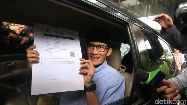 Sandiaga Uno Serahkan LHKPN ke KPK
