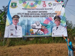Duh! Spanduk Asian Games Pemprov Banten Salah Lagi