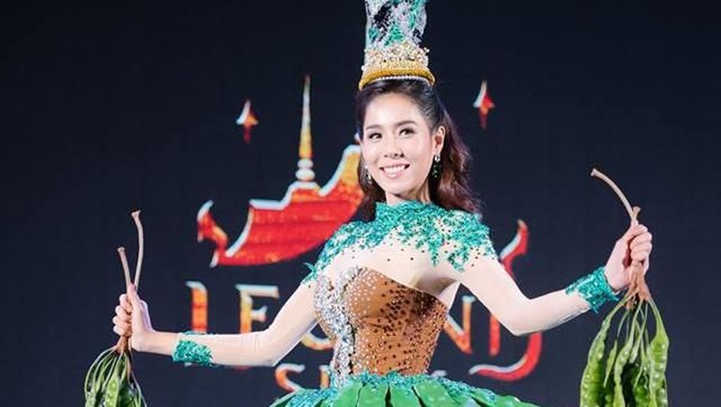 4 Wanita Cantik Thailand Pakai Gaun Pete hingga Durian, Uniknya Kebangetan