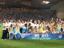Zenit St. Petersburg menjuarai Piala Super Eropa pada 2008. Mereka mengalahkan Manchester United untuk menggapainya. (Foto: Phil Cole/Getty Images)