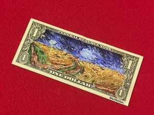 Keren! Seniman Ini Buat Gambar di Atas Uang