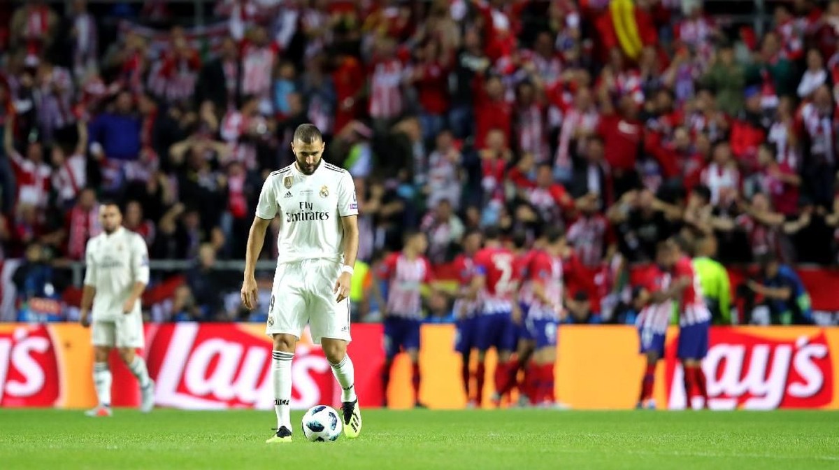 Real Madrid kalah dari Atletico Madrid di Piala Super Eropa. (Foto: Alexander Hassenstein/Getty Images)