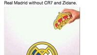 Selain sosok Ronaldo, musim ini Madrid juga kehilangan figur Zinedine Zidane sang pelatih periode 2016–2018. Apa kehilangan mereka akan bikin Madrid sulit berjaya? (Foto: Twitter)