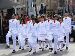 Sang Saka Merah Putih Berkibar di Pusat Kota Melbourne