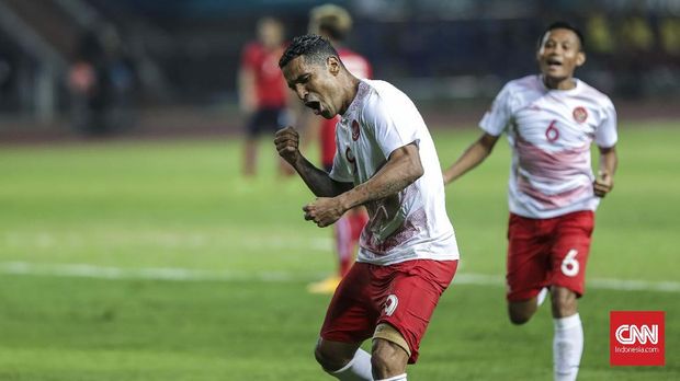 Beto Goncalves sukses mencetak sepasang gol ke gawang Laos.
