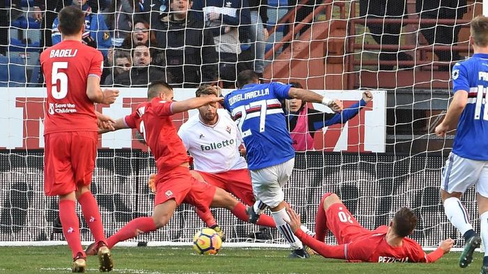 Sampdoria vs Fiorentina, Januari 2018. (Foto: Paolo Rattini/Getty Images) Sampdoria vs Fiorentina, Januari 2018. (Foto: Paolo Rattini/Getty Images)